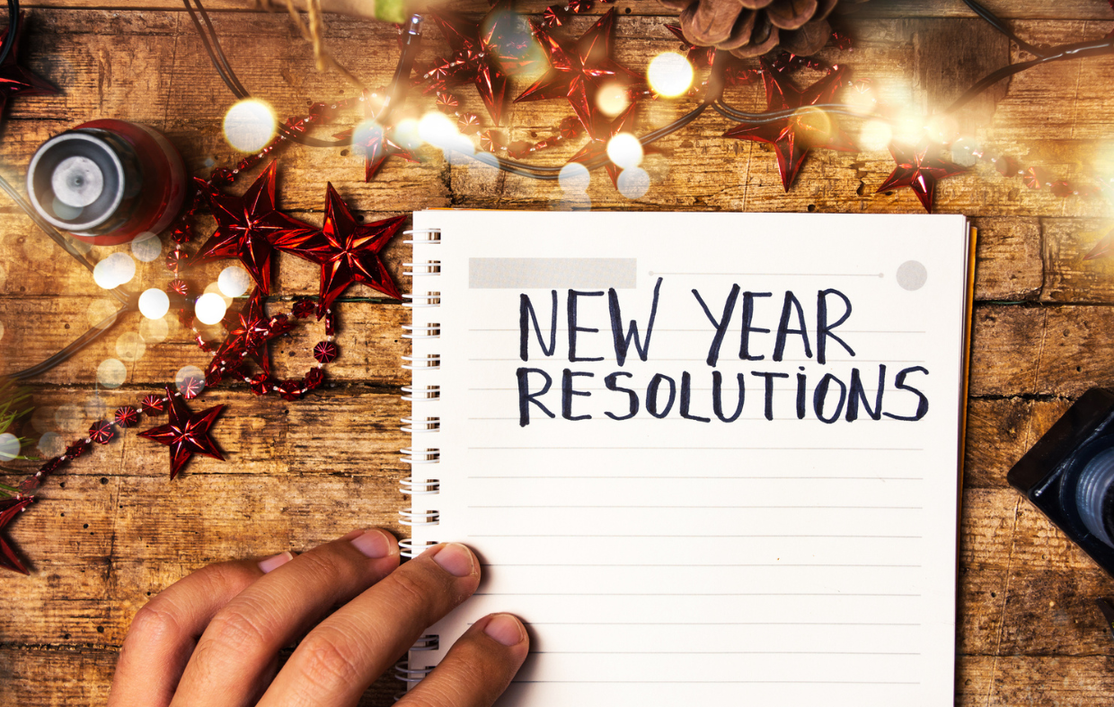 Photo to show new year's resolutions and new year goals.