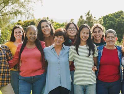 Photo of women promoting a Pap Test Event for Cervical Screening