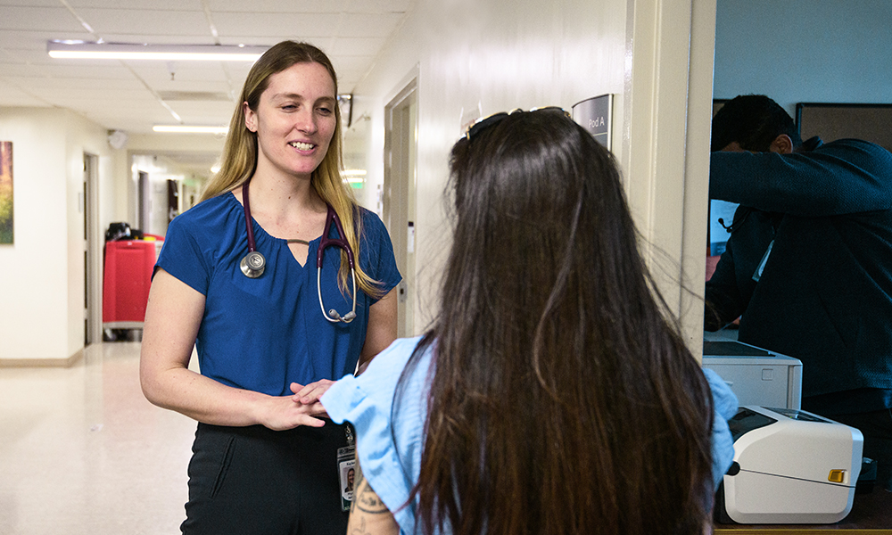 A primary care physician and their patient