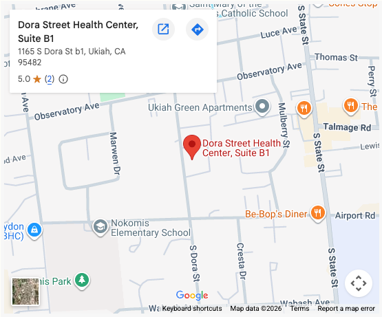 mchc-location-dora-ukiah Map Image - MCHC Location Dora Street In Ukiah
