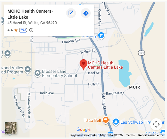 mchc-location-little-lake Map Image - MCHC Location Little Lake in Willits